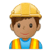 👷🏽‍♂️ man construction worker: medium skin tone display on Samsung